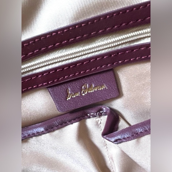 Sam Edelman Ethyl Top Zip E/W Tote. Bordeau. - Picture 12 of 16
